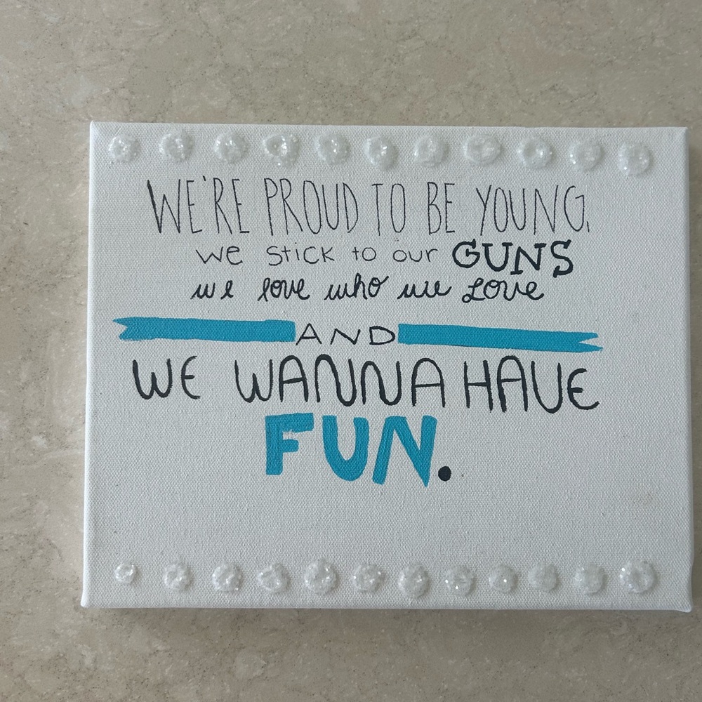 Decorative Canvas Wall Art with Fun Quote
